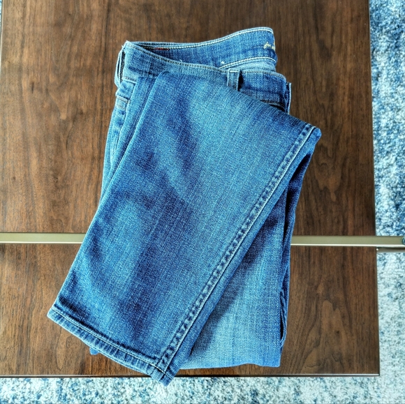 7 For All Mankind Josefina Skinny Boyfriend Medium Wash Distressed Jeans sz. 26 - Picture 8 of 10